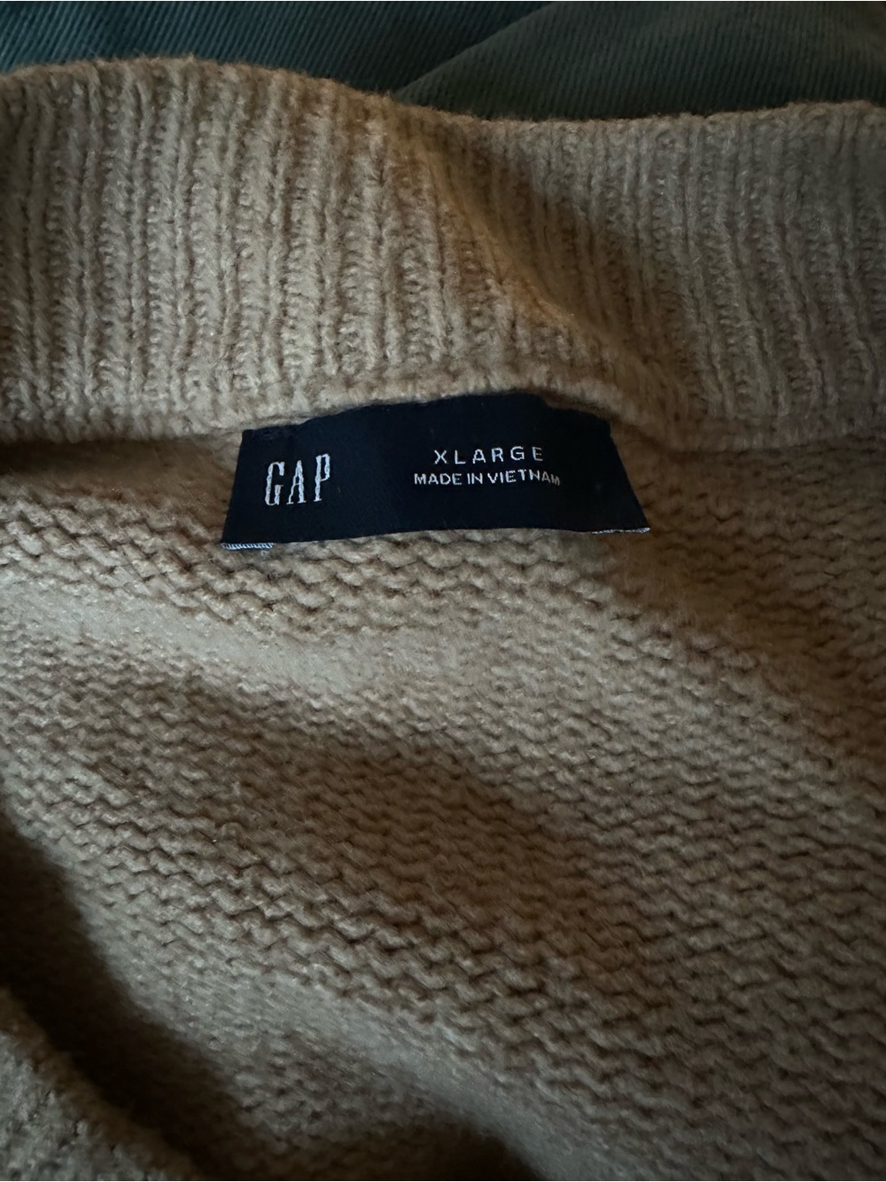 GAP Neutral Brown Crewneck Button-Front Cardigan - Picture 3 of 3